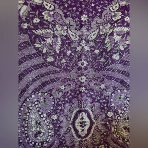 F.C Purple Patterned Scarf - Picture 4 of 6